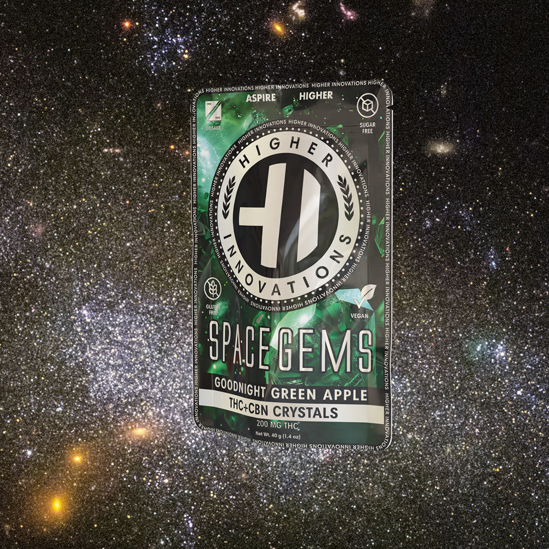 Photograph of product: 200mg Higher Innovations Space Gems 2:1 - Goodnight Green Apple