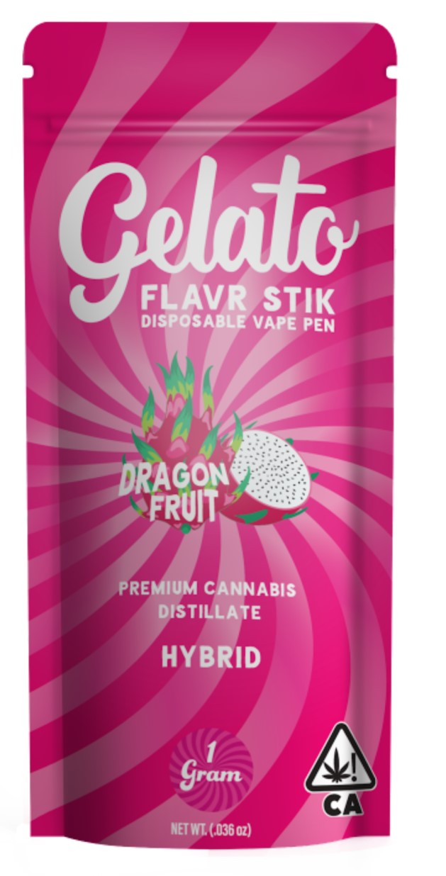 Photograph of product: Gelato: Dragonfruit 1G Disposable Vape