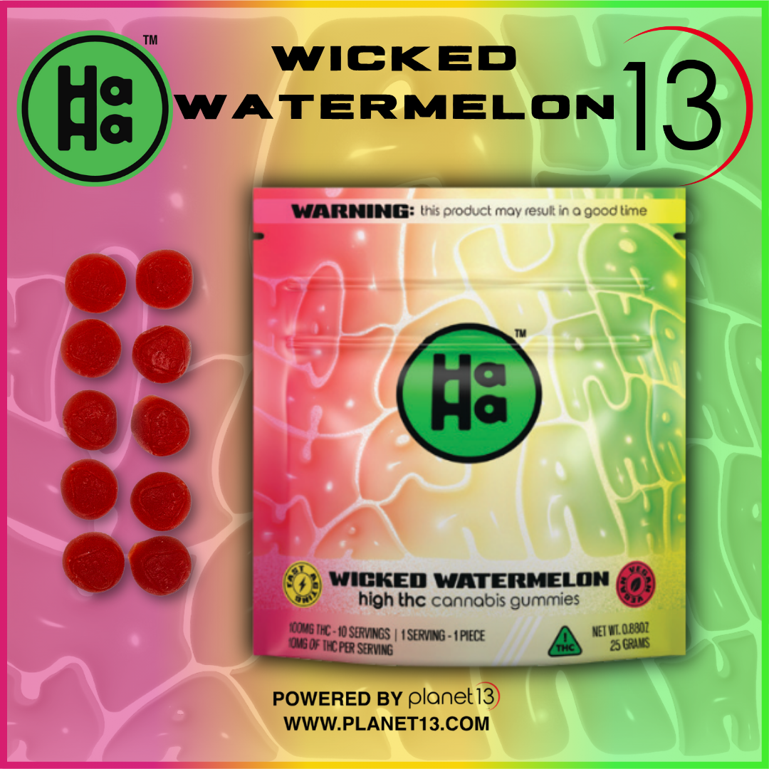 Photograph of product: HaHa CA Wicked Watermelon Gummies