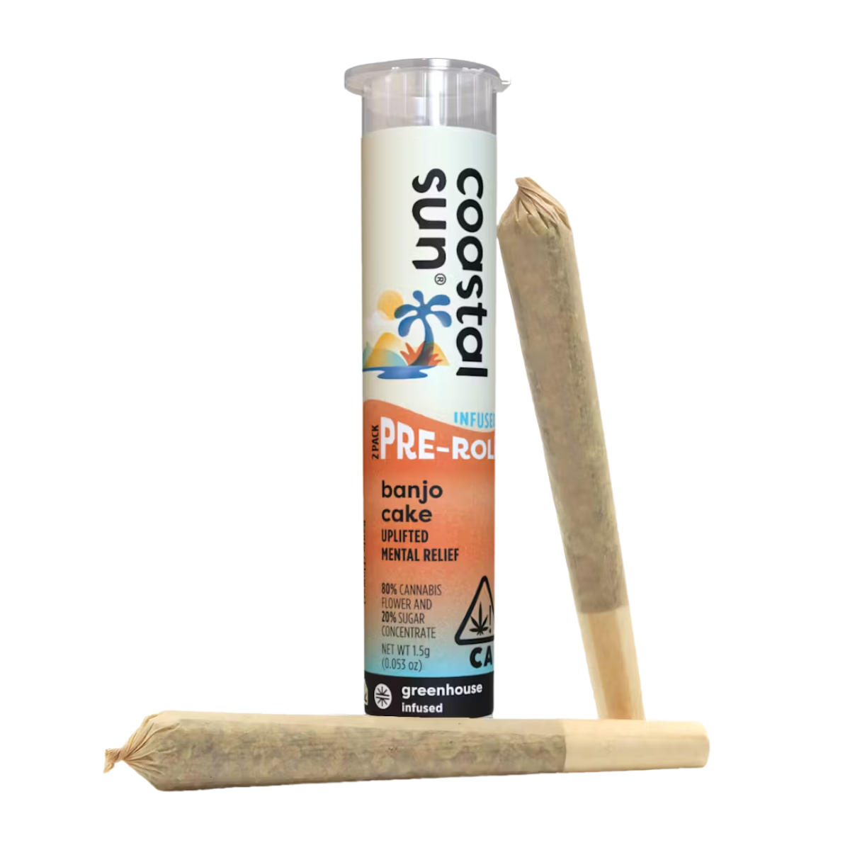 Photograph of product: BANJO CAKE 2PK INFUSED PREROLLS