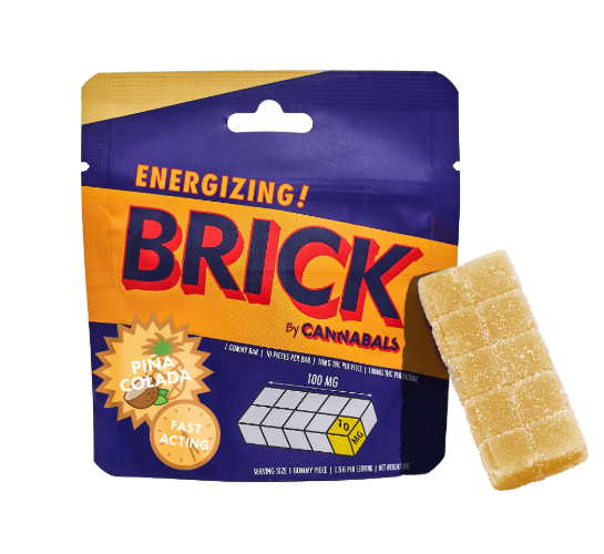 Photograph of product: Cannabals | Pina Colada Brick | 100MG