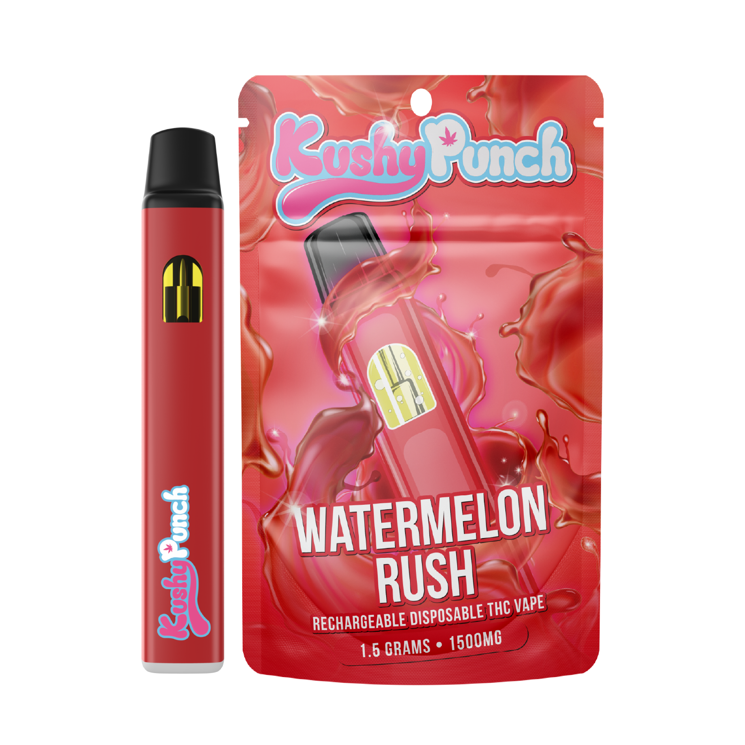 Photograph of product: Watermelon Rush Disposable Vape Pen 1g