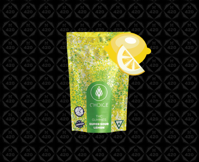 Photograph of product: 100mg Super Sour Lemon Oui'd Gummies - Choice Chews