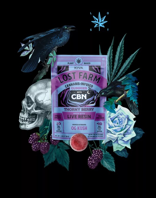 Photograph of product: Lost Farm Thorny Berry x OG Kush Live Resin Gummies 10mg x 10-Pack
