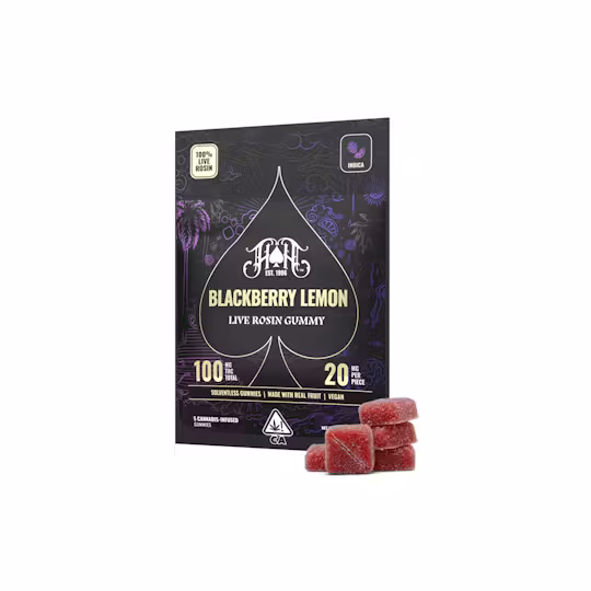 Photograph of product: Heavy Hitters / Edible / Live Rosin Blackberry Lemon