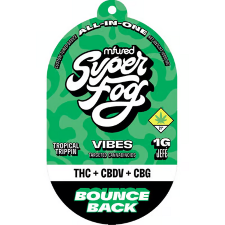 Photograph of product: Disposable Vape Vibes Bounce Back TH-oui+CBDV+CBG (Targeted Cannabinoids Flavored) mf