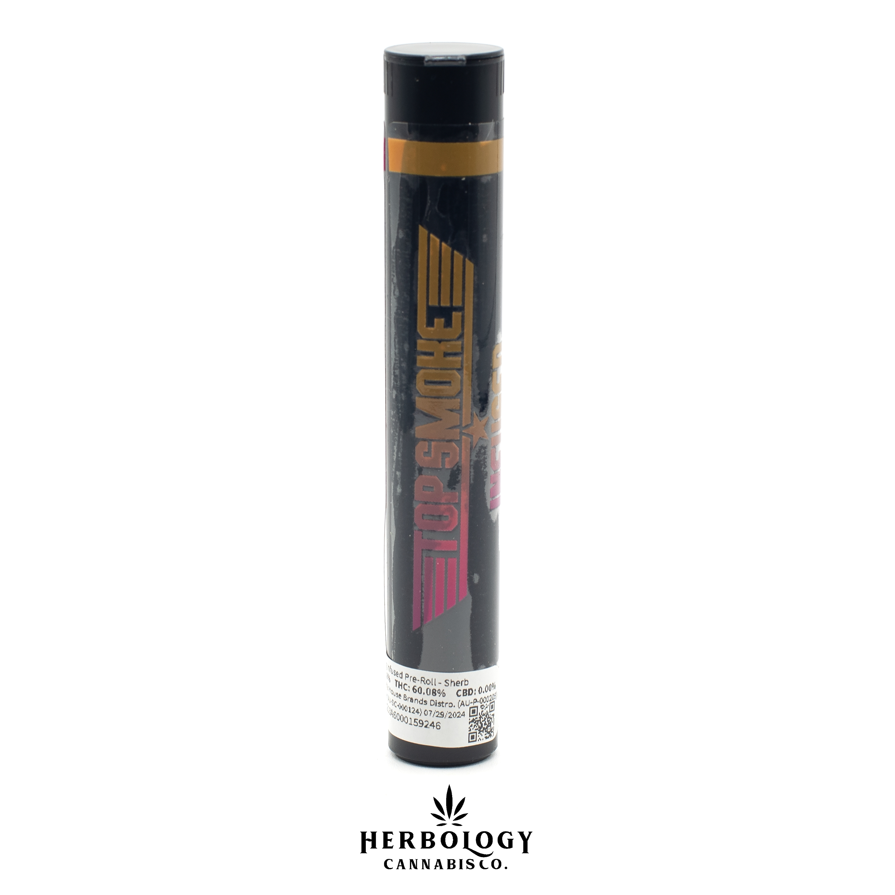 Photograph of product: Top Smoke | Infused Pre-Roll | Sherb | 1g
