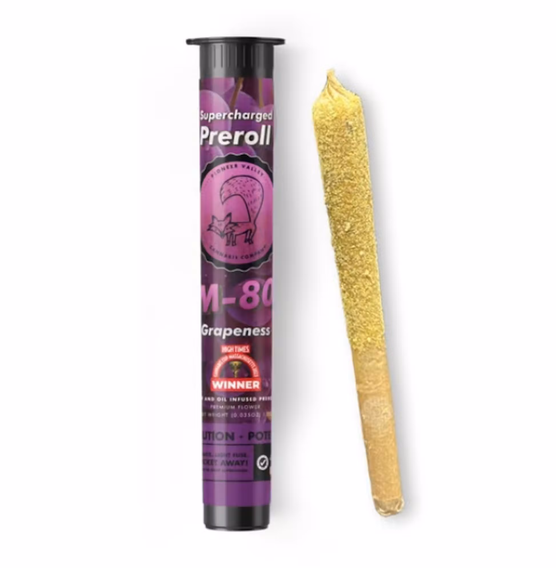 Photograph of product: M-80 | Grapeness (I) Infused Pre-Roll | Pioneer Valley