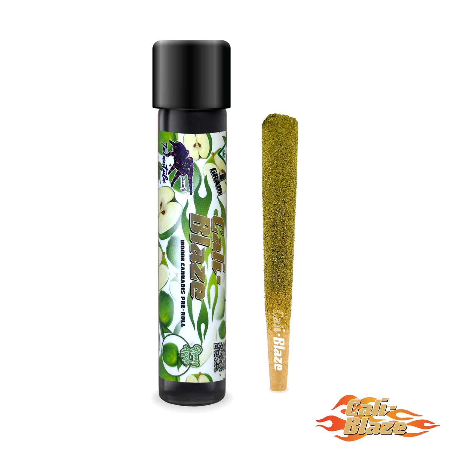 Photograph of product: Green Apple Tarantula Infused Pre-Roll | 1g