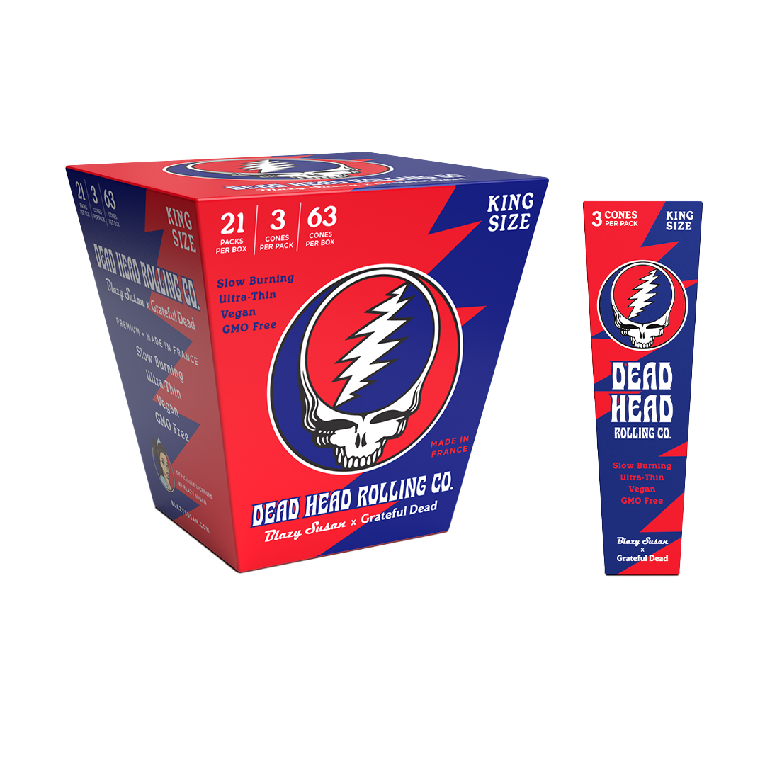 Photograph of product: Blazy Susan x Grateful Dead King Size Cones | 3-Pack