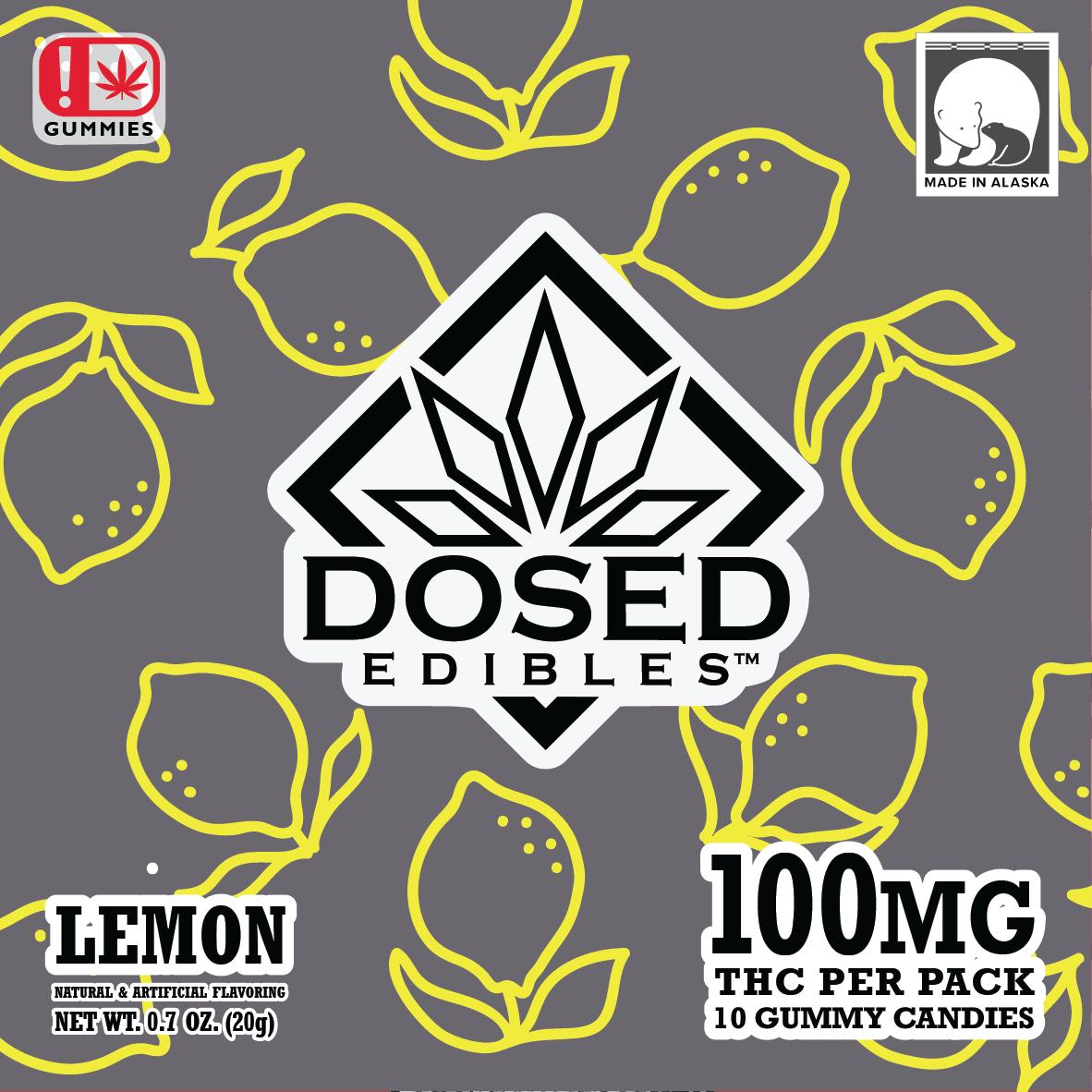Photograph of product: 100mg Lemon Gummies