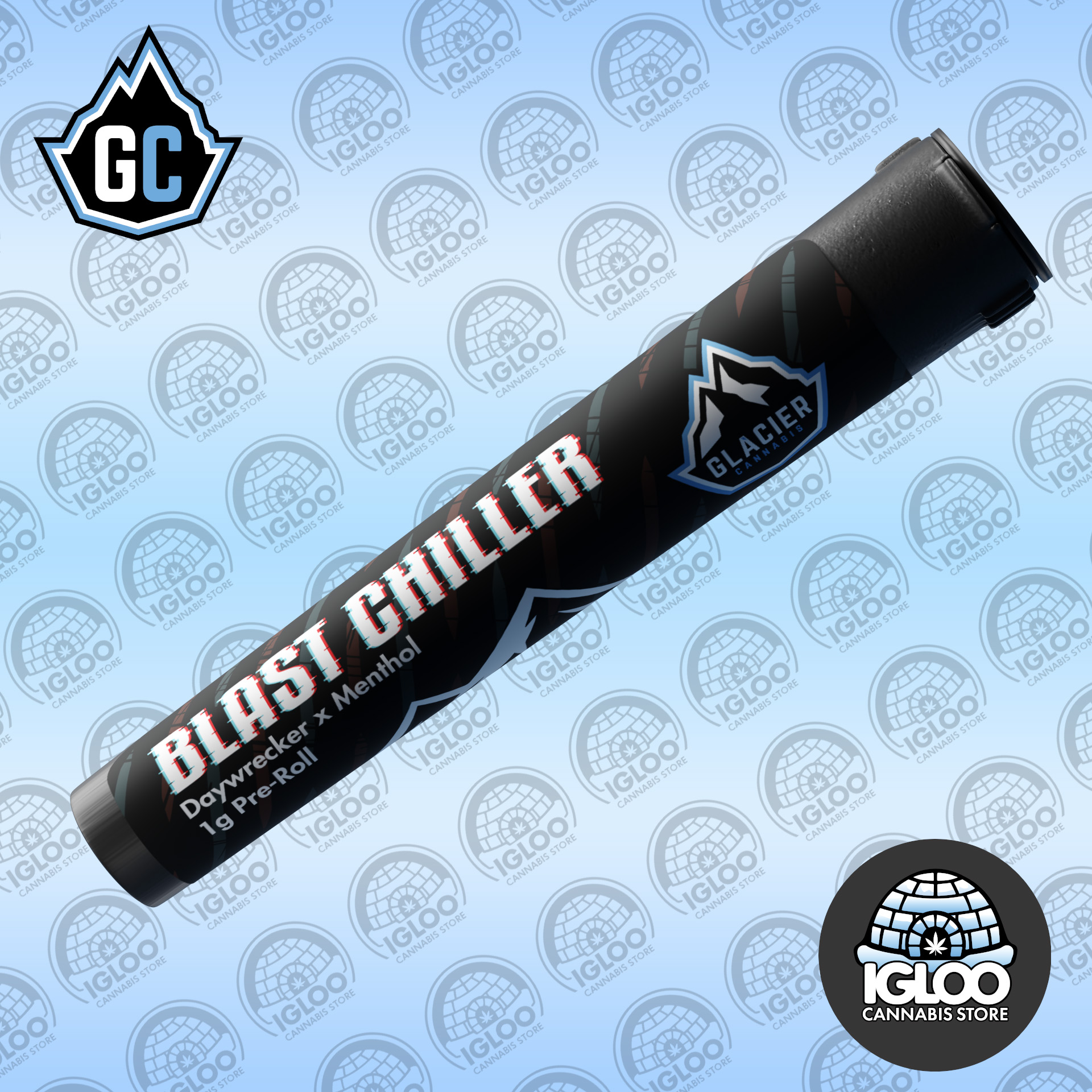 Photograph of product: Glacier | Pre-Roll | Blast Chiller (1g)
