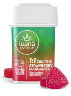 Photograph of product: (H) Quick (1:1 CBD) Strawberry Margarita Gummies