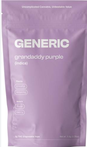 Photograph of product: Generic - Disposable - Grandaddy Purple (I)