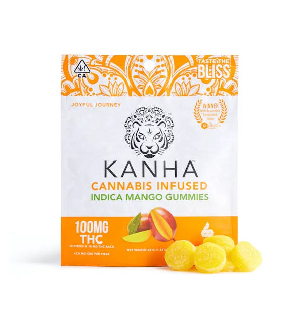 Photograph of product: 100MG Gummies Classic Mango - Mango (Indica)