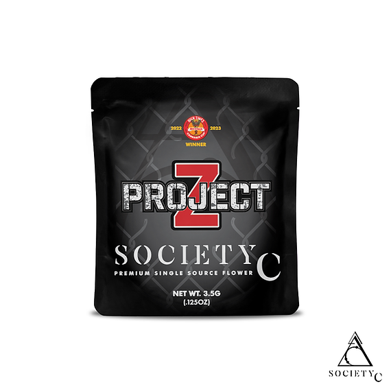 Photograph of product: Prepackaged - Society C - Project Z - (Hybrid) - 27.61% TH-oui - 3.5g