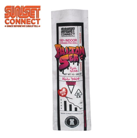 Photograph of product: Sunset Connect (Fulton 5'er) - Original Danksy - Pre-Roll - 1g - 