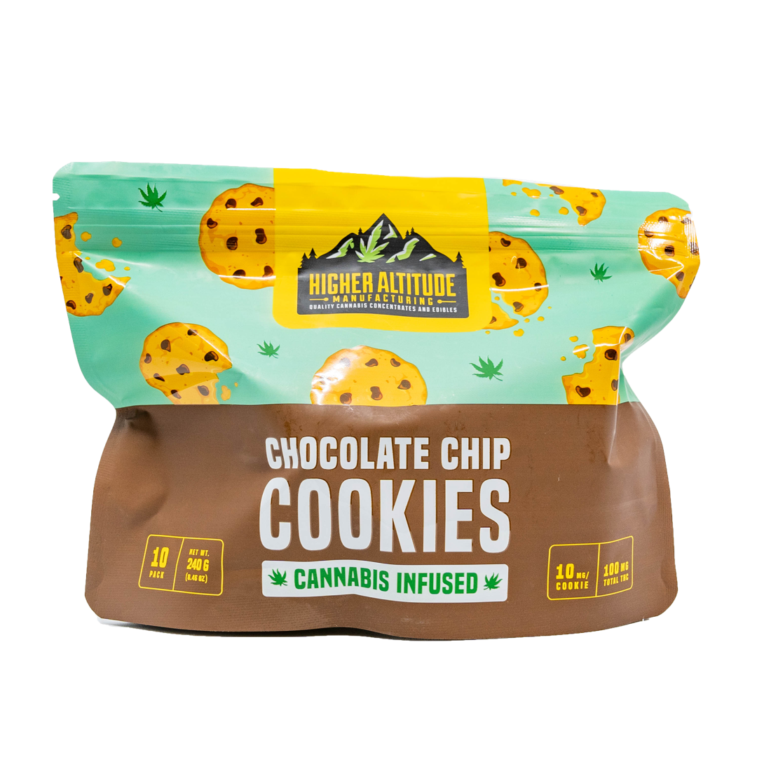 Photograph of product: Higher Altitude Cookies 100mg - Chocolate Chip
