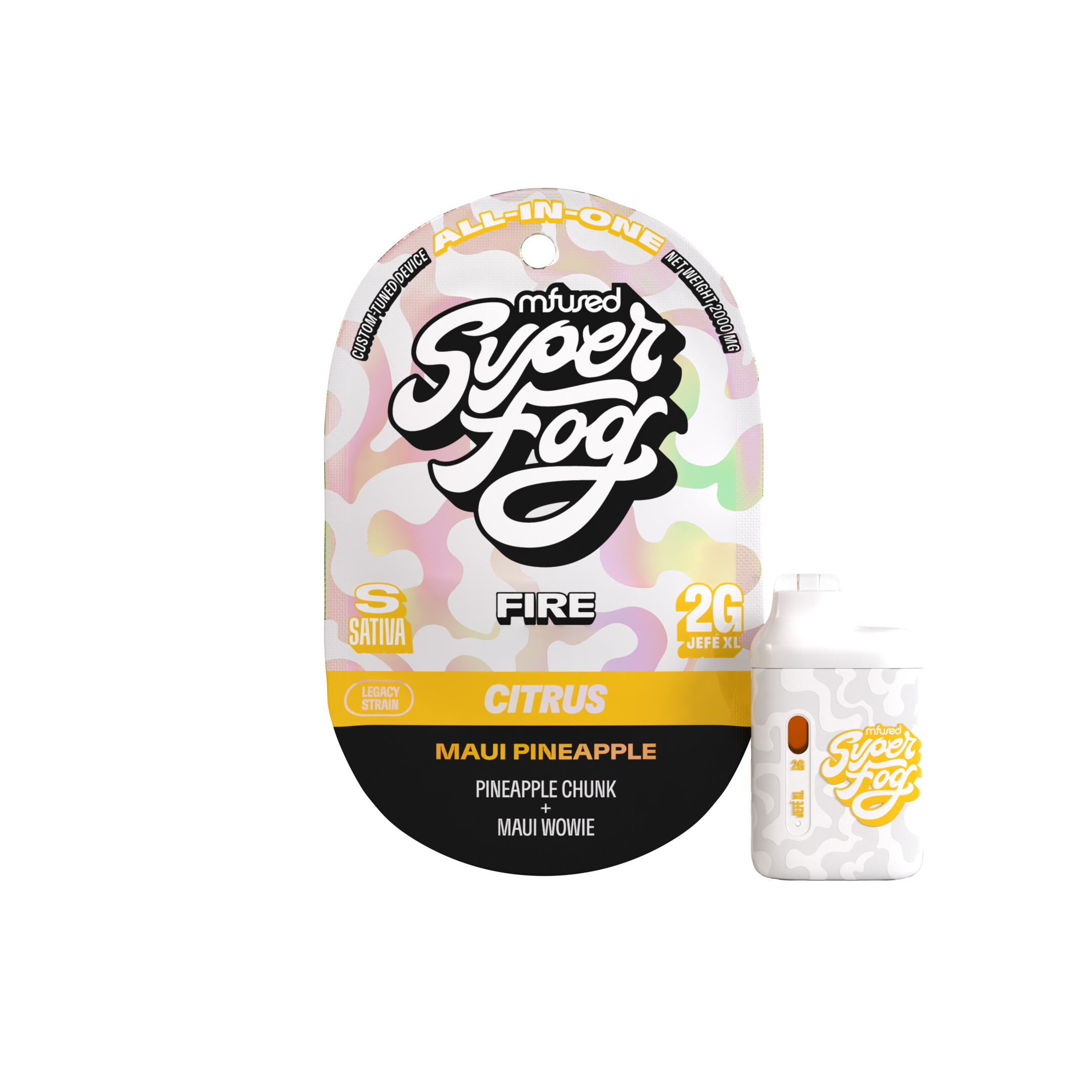Photograph of product: 2-Pack Liquid Diamond AIO Vape - Maui Pineapple