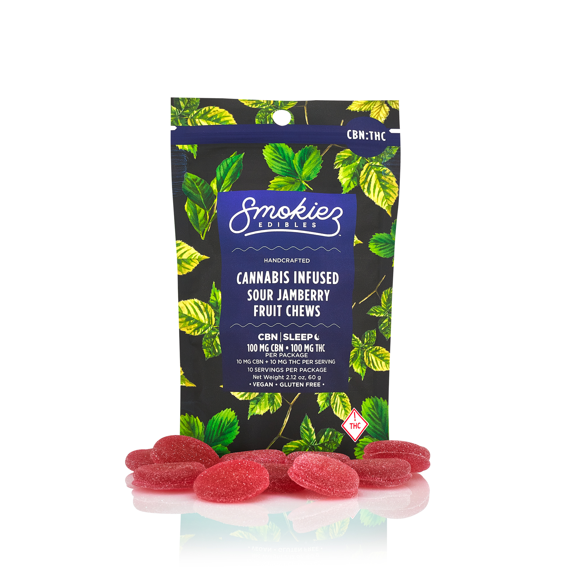 Photograph of product: Jamberry Sour - CBN:TH-oui 1:1 - 100mg - 10ct