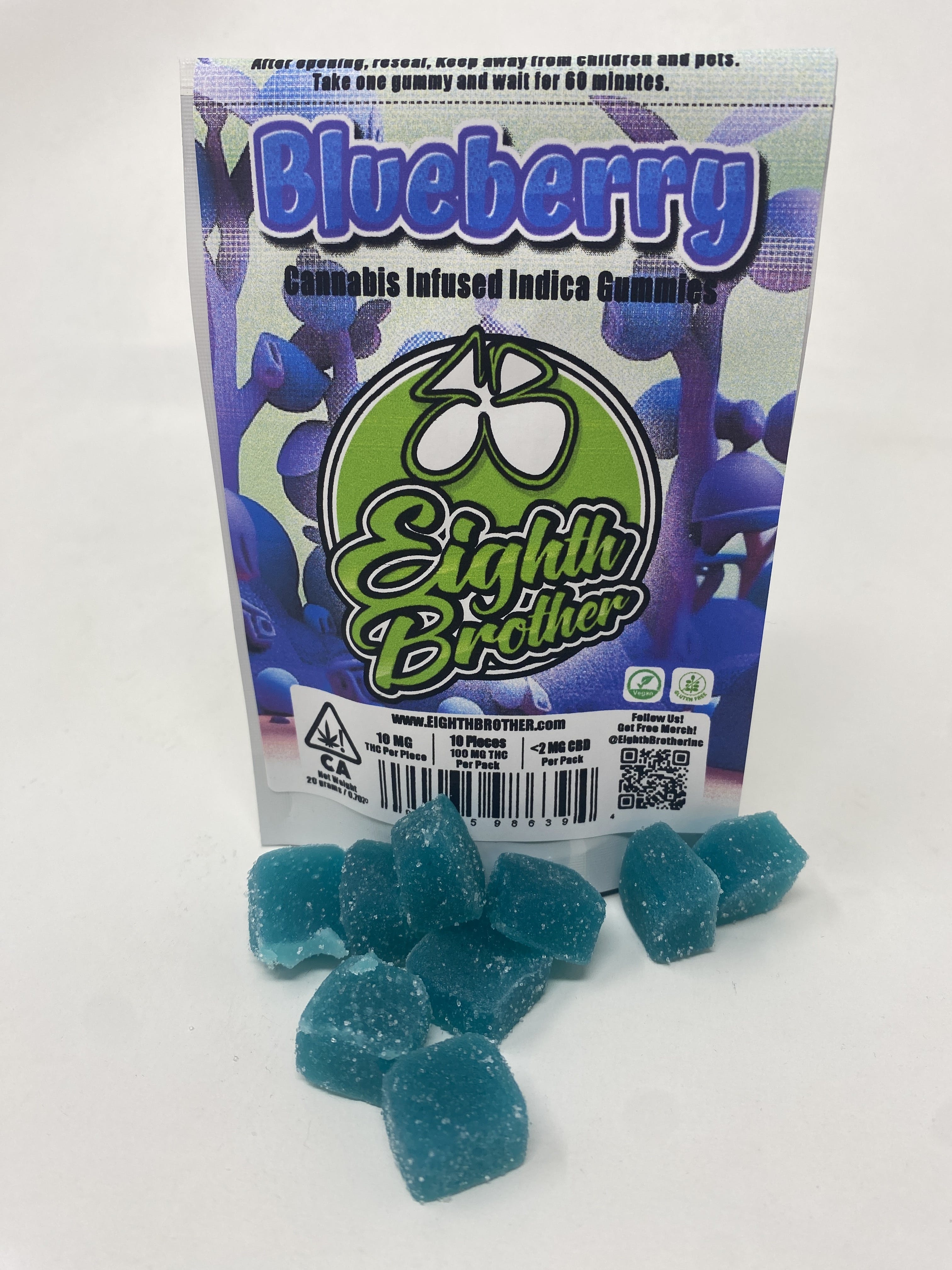 Photograph of product: Brother - Blueberry (Oui'd) Gummies 100mg