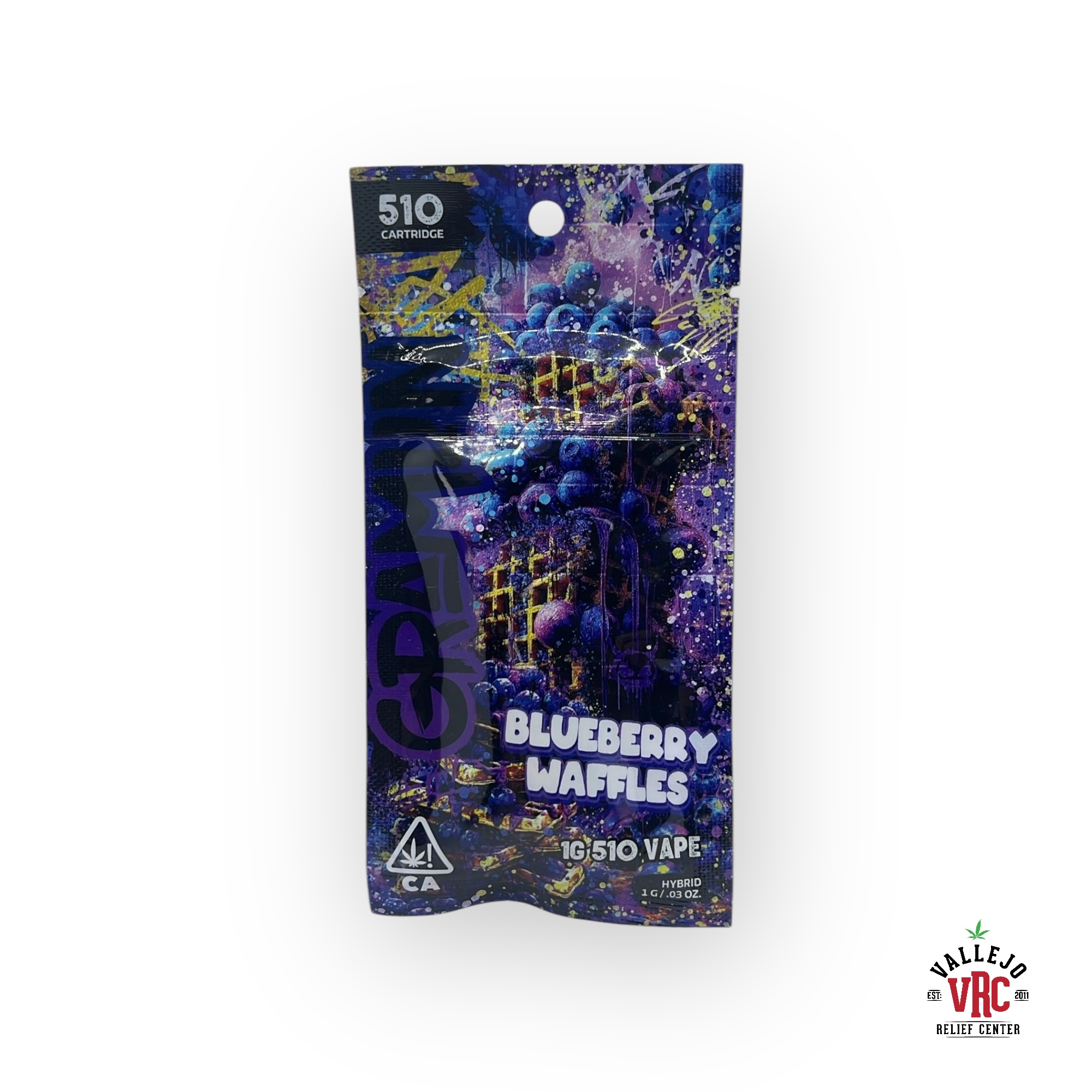 Photograph of product: BLUEBERRY WAFFLES 1G