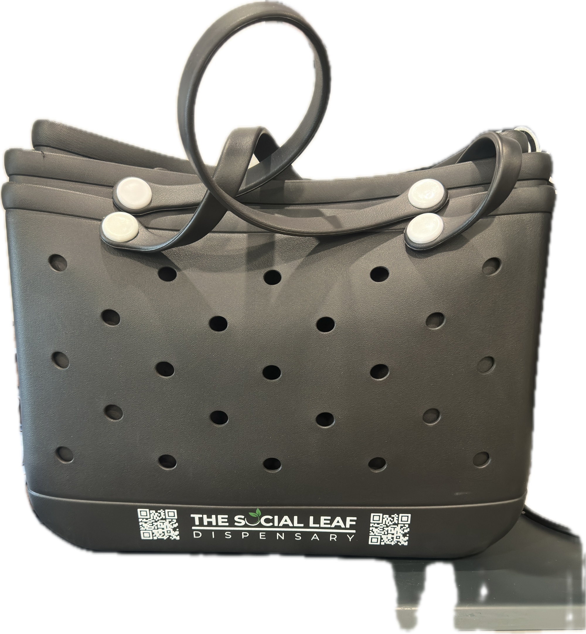 Photograph of product: The Social Leaf | Black Tote Bag