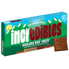 Photograph of product: Incredibles | 100mg Milk Chocolate | Boulder Bar