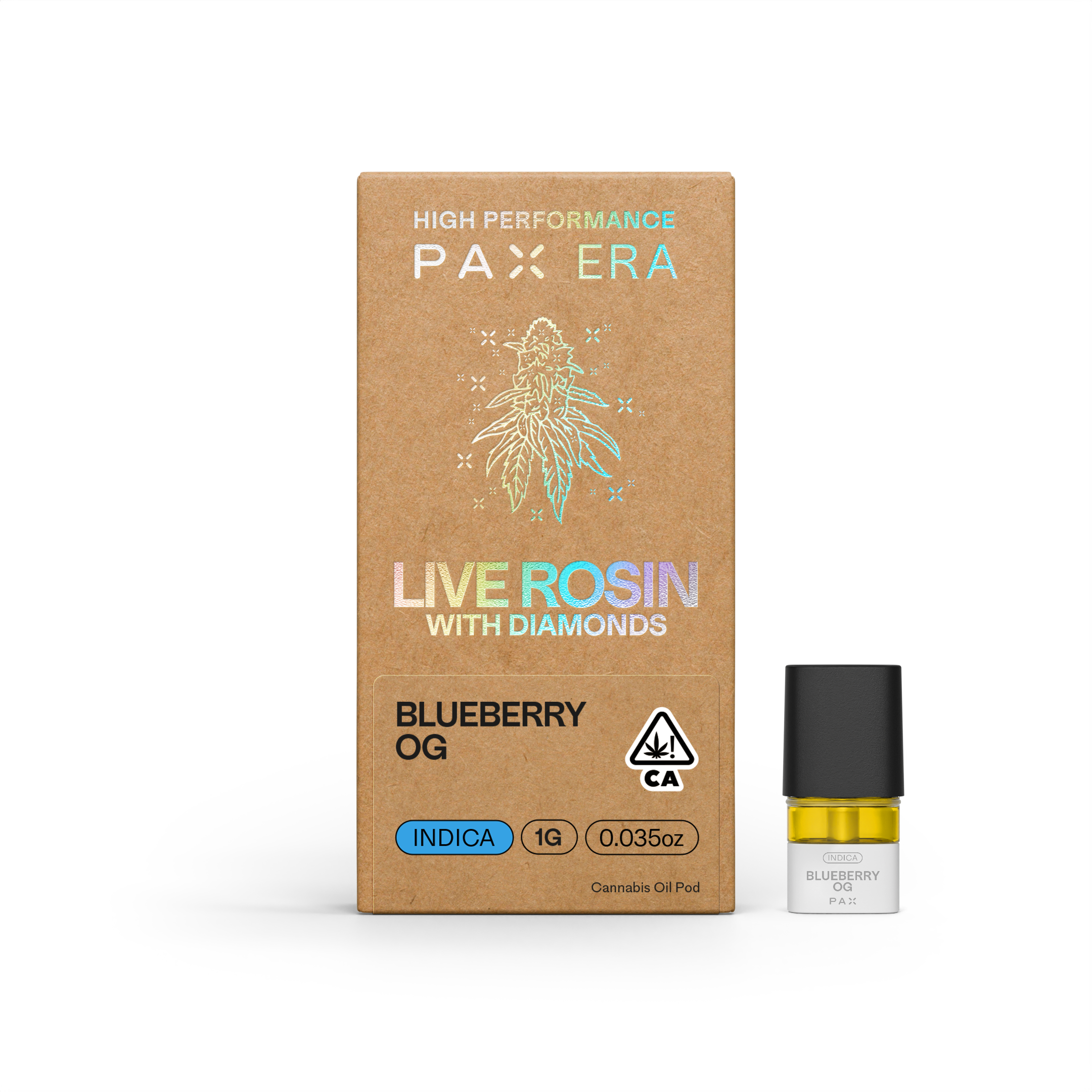 Photograph of Product: Live Rosin with Diamonds | Blueberry OG 1g