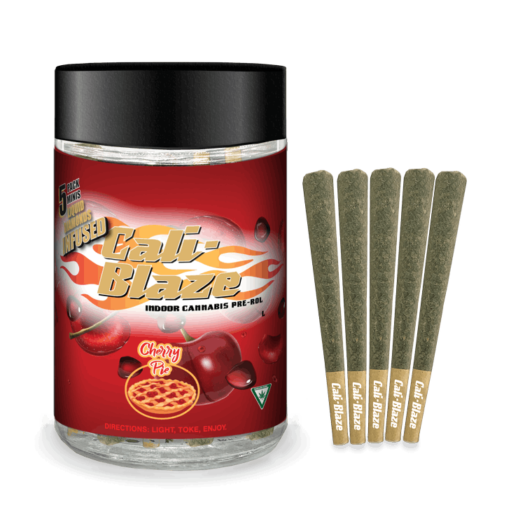 Photograph of product: Cali Blaze | .7g 5pk Infused | Cherry Pie