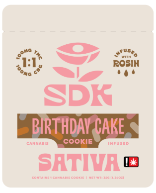 Photograph of product: Birthday Cake Cookie | Oui'd 1:1 TH-oui:CBG Rosin