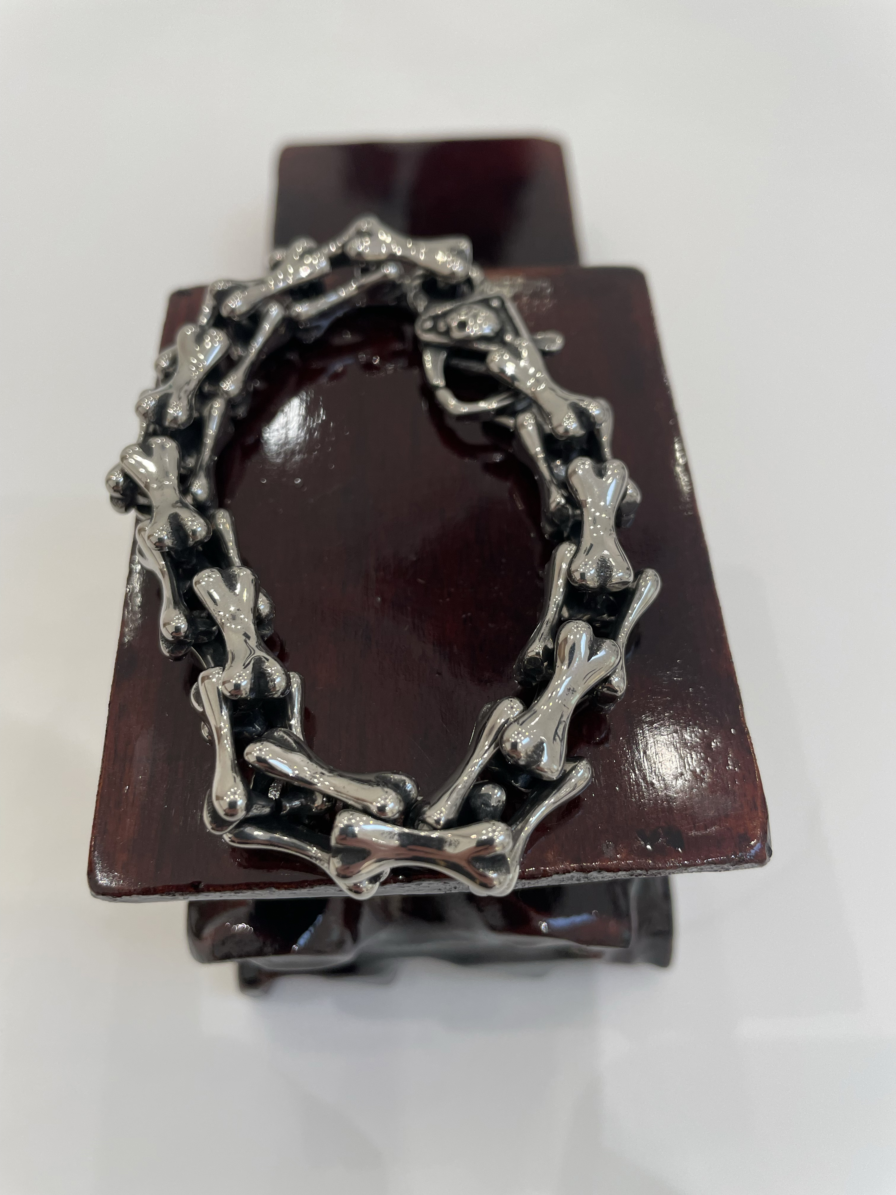 Photograph of product: Brooklyn or Bust | All Around Skull Bone Bracelet