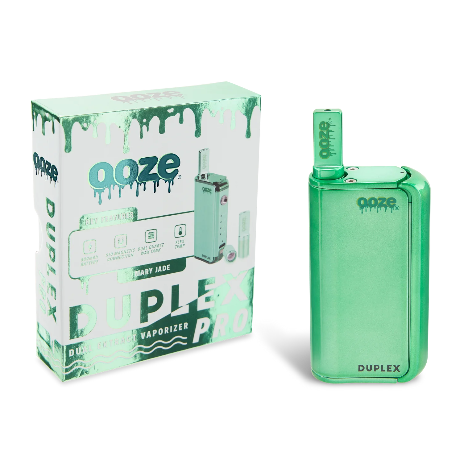 Photograph of product: Ooze | Duplex Pro | Cartridge and Wax Vaporizer | Mary Jade