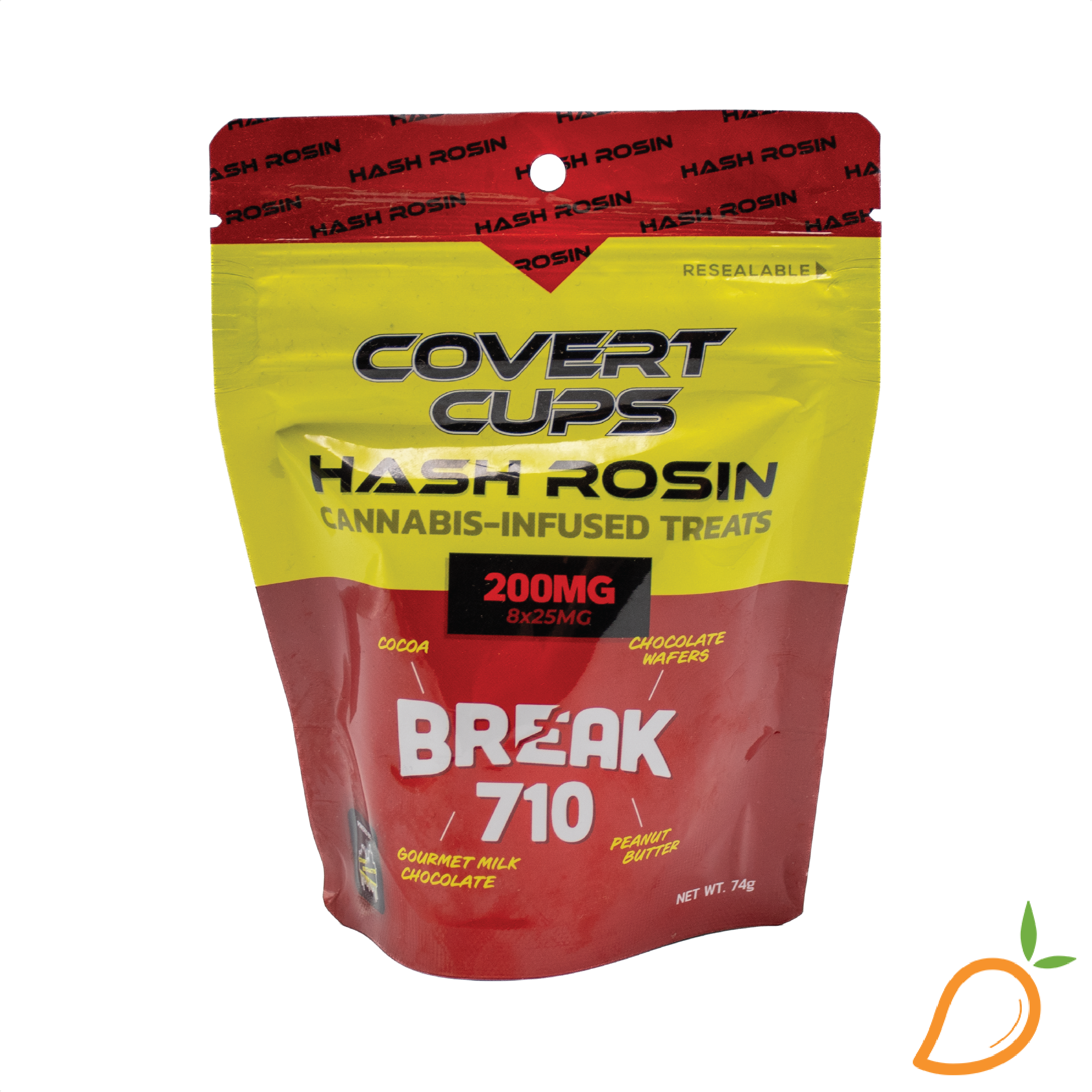 Photograph of product: 200mg Break710 au chocolat Rosin Cups Covert Cups