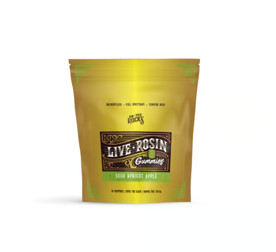 Photograph of product: Sour Apricot Apple | Live Rosin Gummies | 100mg | 25443