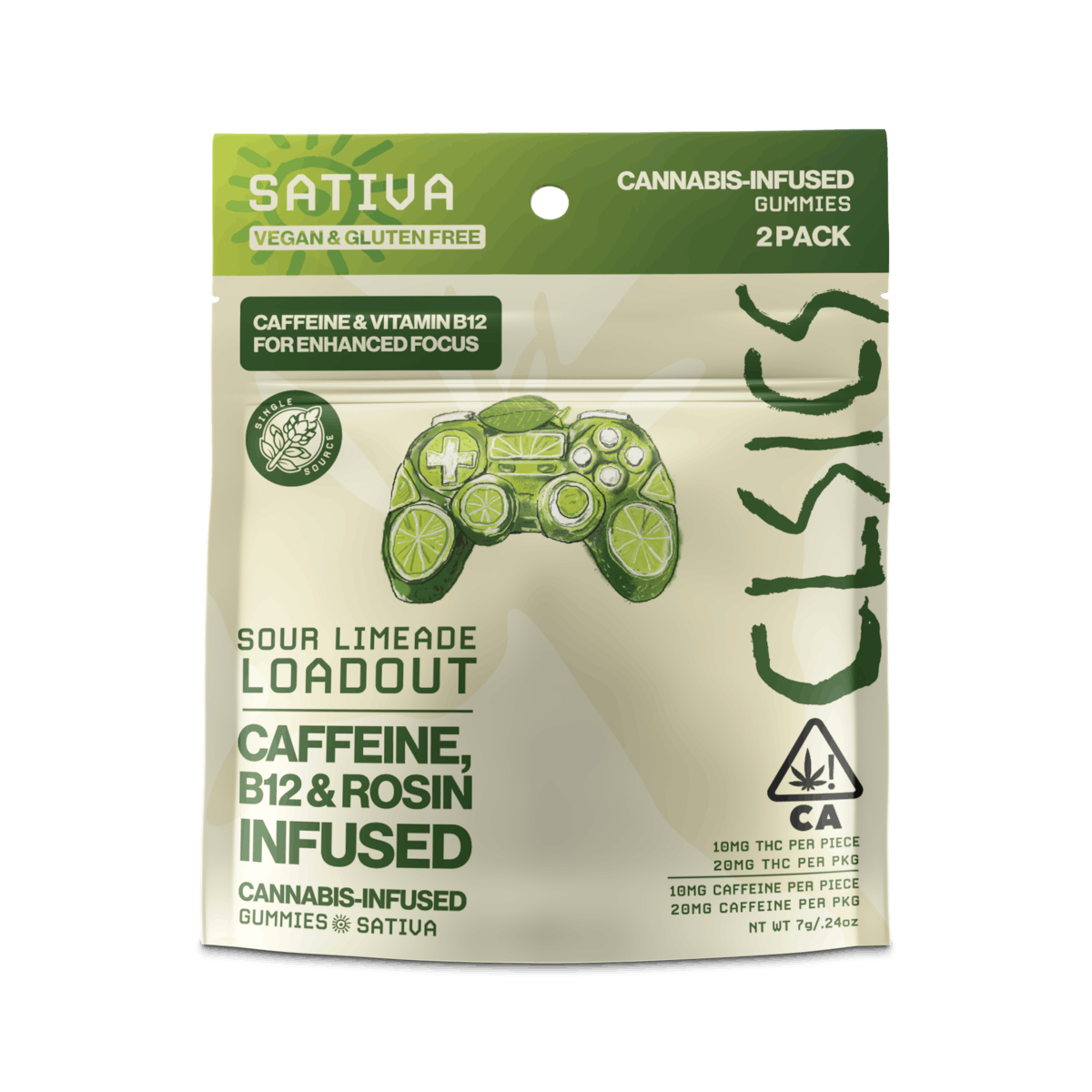 Photograph of product: SOUR LIME LOADOUT - 100 MG