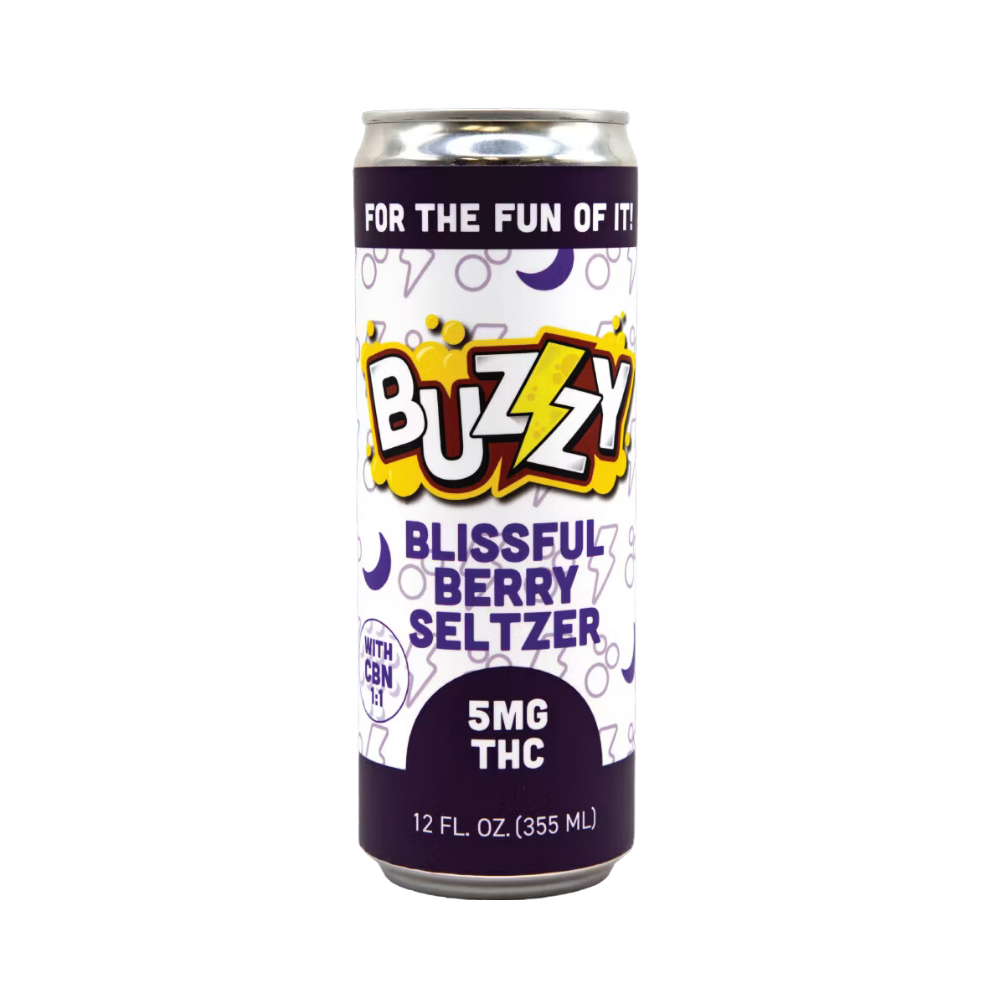 Photograph of product: Buzzy | Blissful Berry 1:1 Seltzer | 5mg