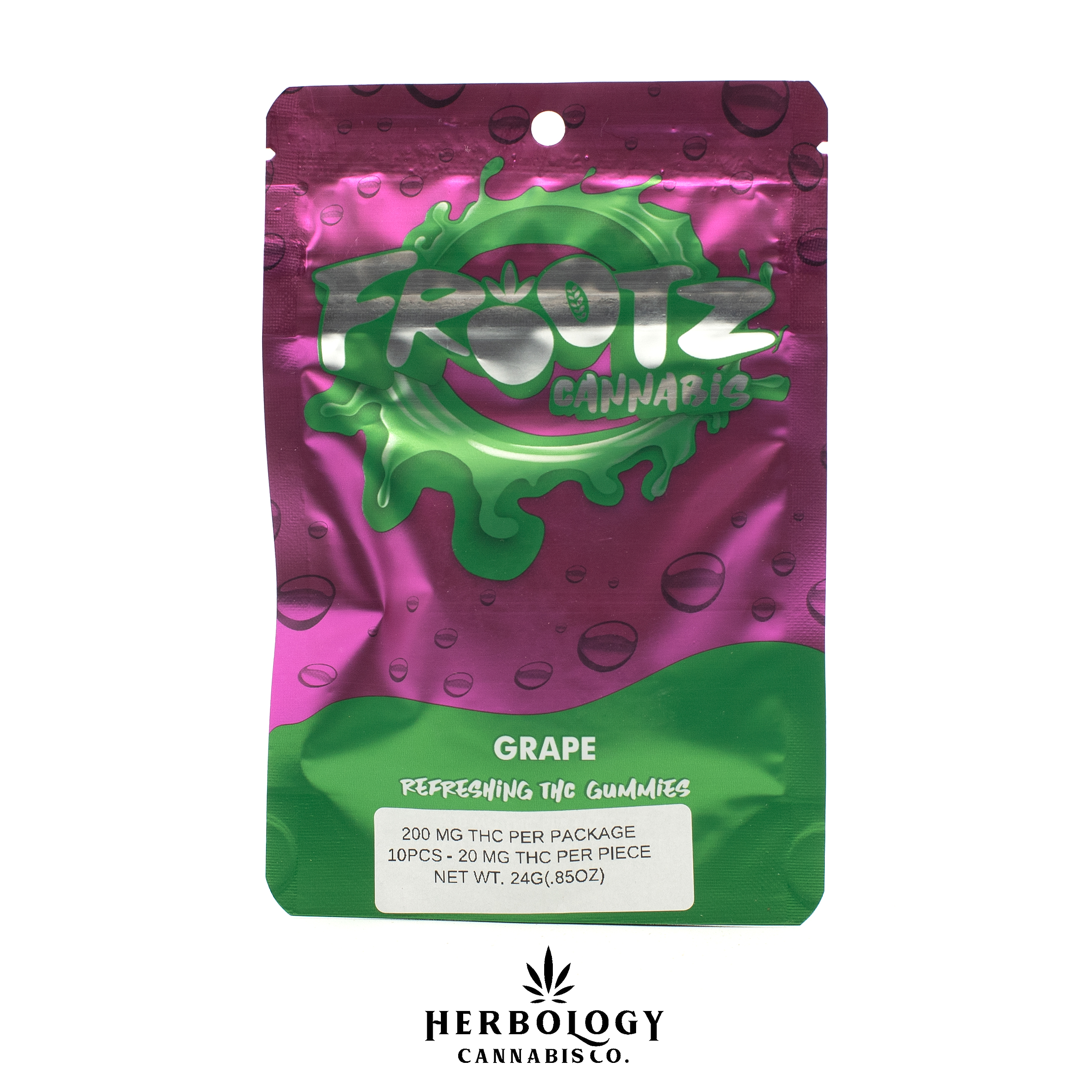 Photograph of product: Frootz | Gummy | Grape | 200mg