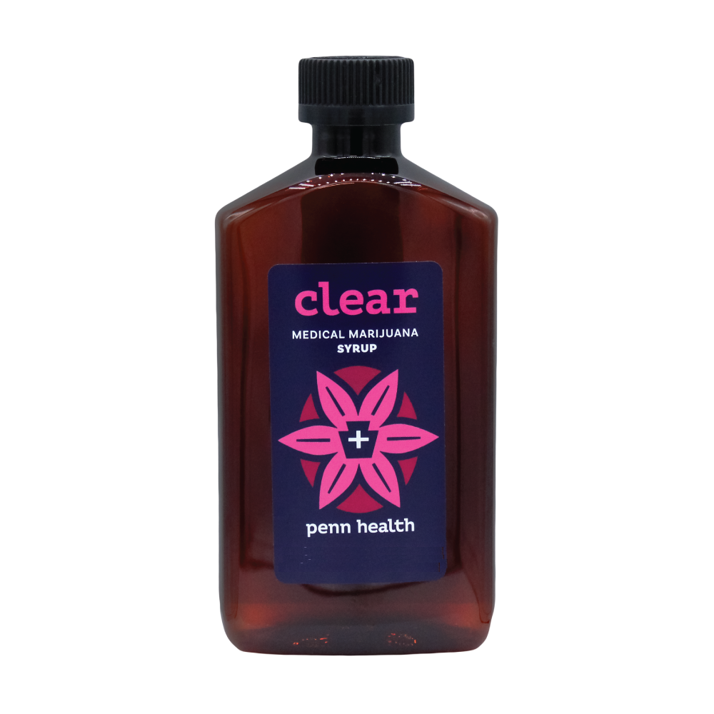 Photograph of product: Peach | 1:1 TH-oui:CBD Clear Syrup | 500mg