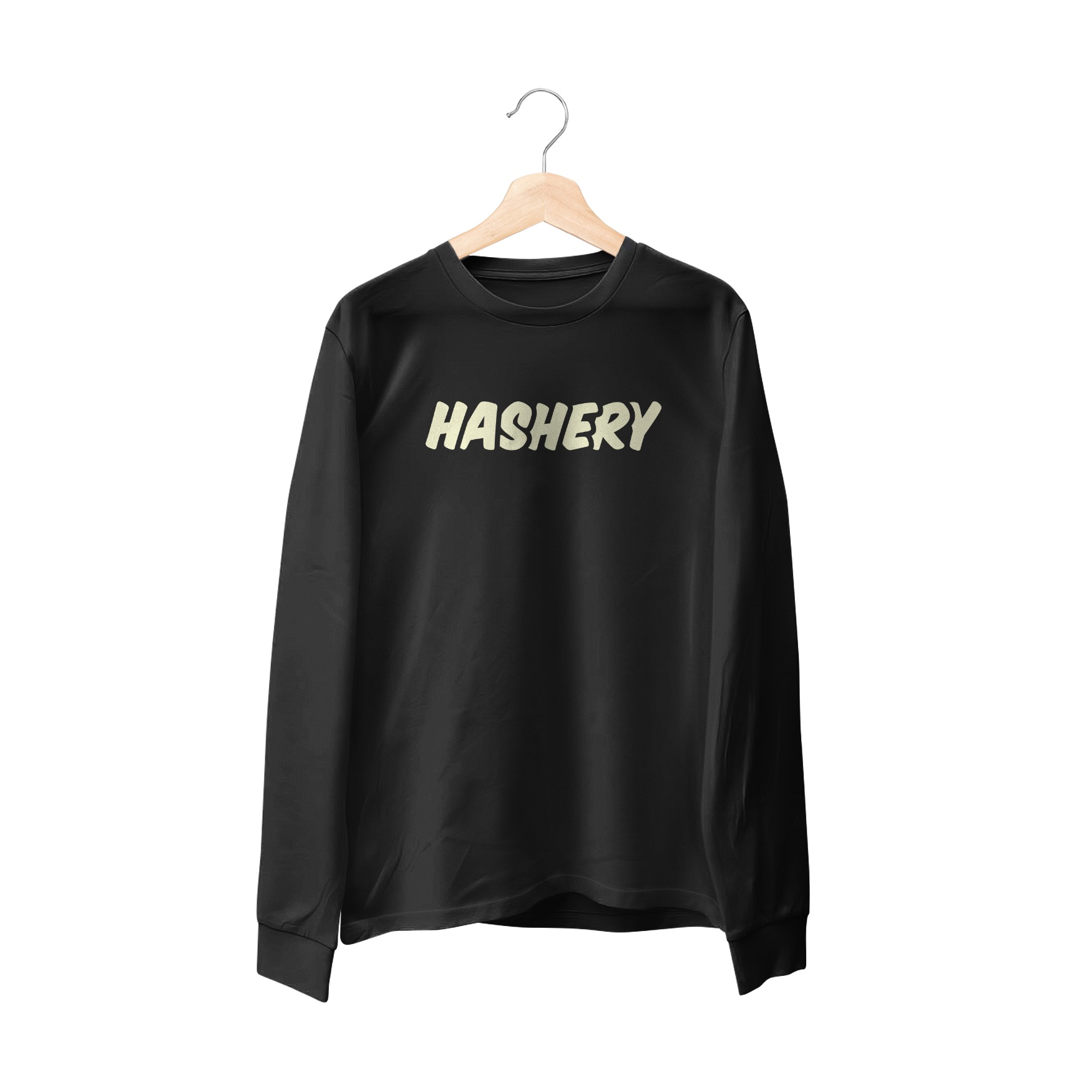 Photograph of Product: Hashery | Long Sleeve | Shirt Logo | Black (M)