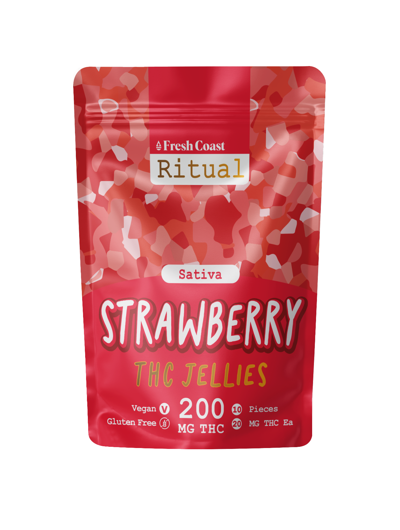 Photograph of product: 200MG RITUAL STRAWBERRY JELLIES