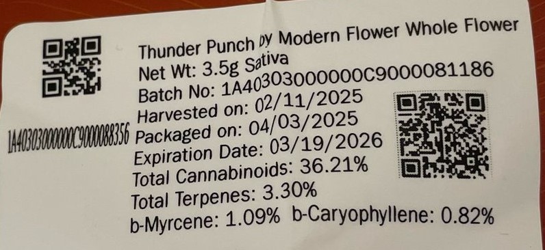 Photograph of Product: Modern Thunder Punch 3.5g