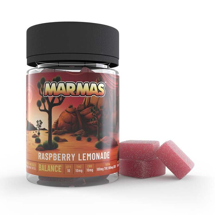 Photograph of product: Marmas: CBD 1:1 Raspberry Lemonade - 10pk 200mg