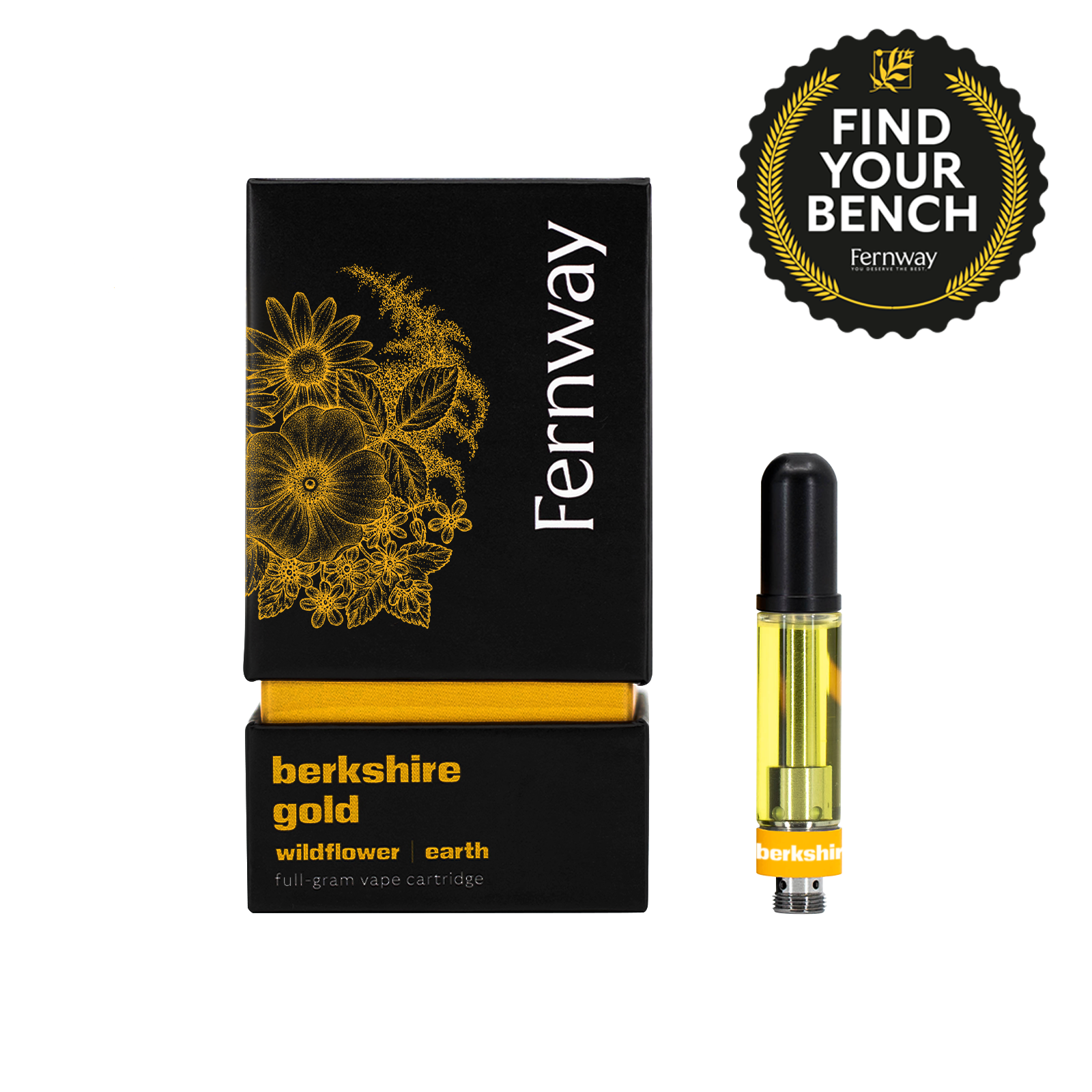 Photograph of product: Berkshire Gold - 510 Cartridge - 1.0g