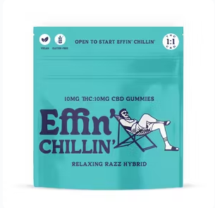 Photograph of product: Effin' Chillin' | Relaxin Razz 1:1 TH-oui:CBD | 10pk (Hybrid)