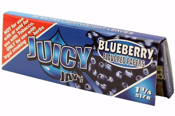 Photograph of product: Juicy Jay's 1 1/4 Rolling Papers - Blueberry