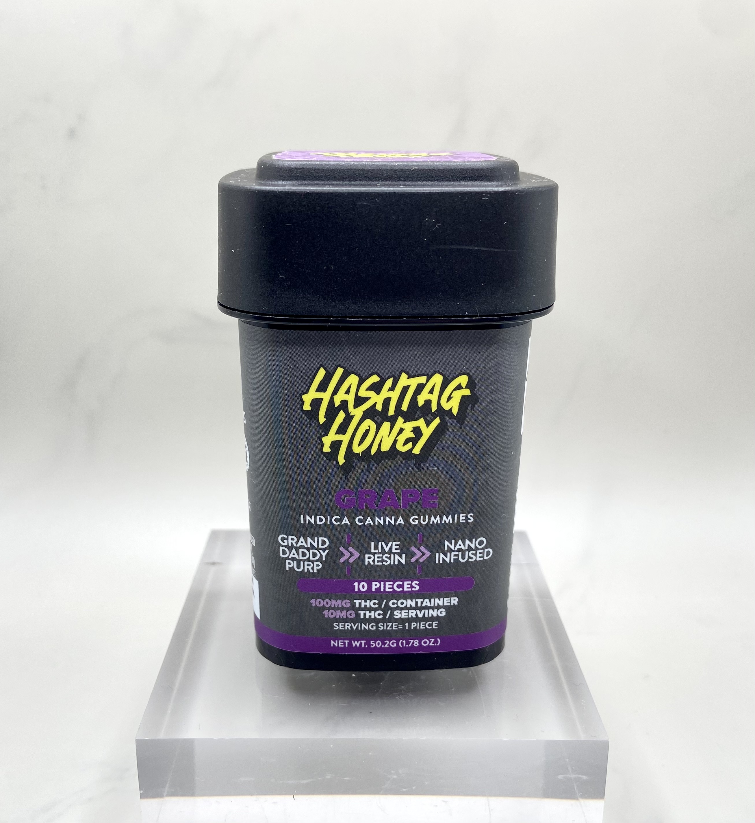 Photograph of product: au chocolattag Honey - Grape Gummies - 100mg