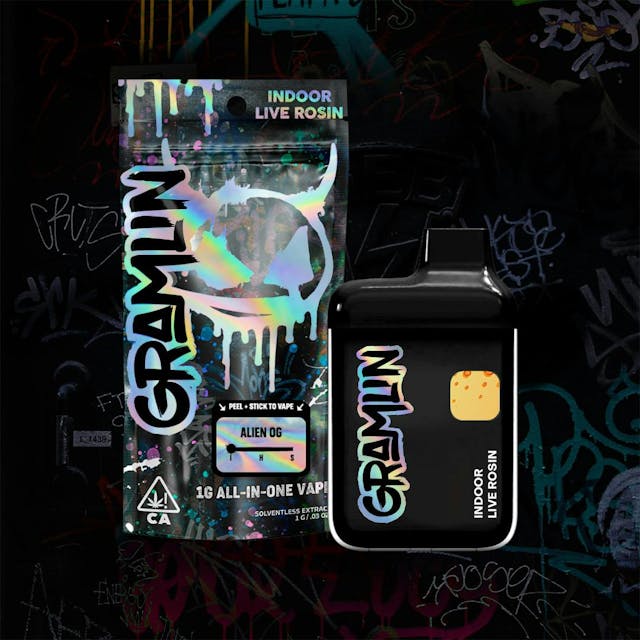 Photograph of product: Alien OG | 1g Indoor Live Rosin Disposable - 