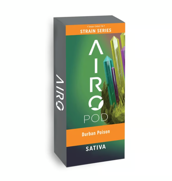 Photograph of product: Airo Pro | 0.5g | Vape | Distillate Cartridge | Durban Poison