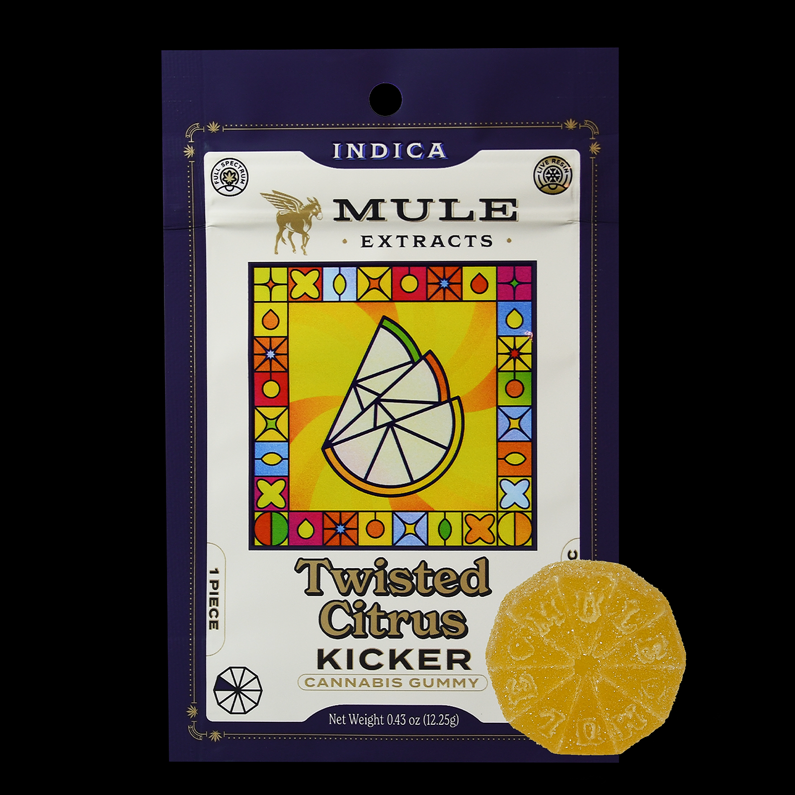 Photograph of product: Mule > Kicker 100mg > 2 Piece > Twisted Citrus > Oui'd